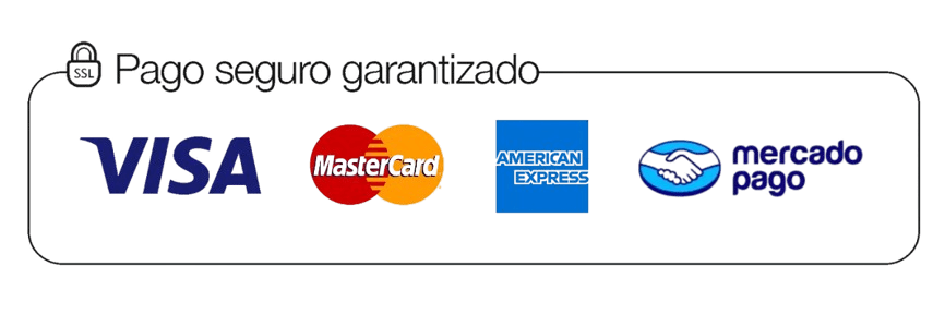 logo pago garantizado y metodos de pago