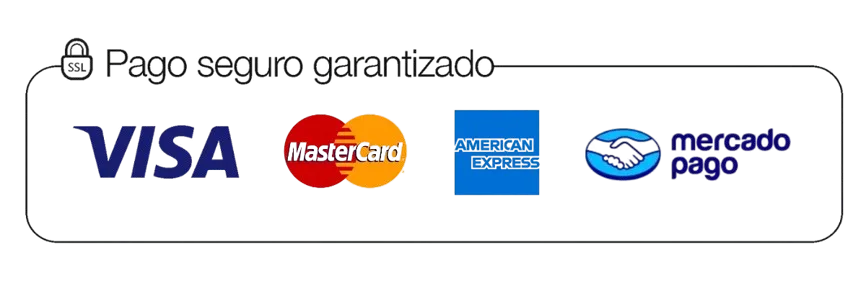 logo pago garantizado y metodos de pago
