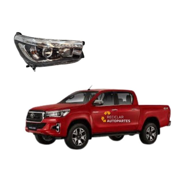 Óptica Izquierda Toyota Hilux 2.4-2.8 REVO (2016-2019) c/ Lupa HID y Motor Eléctrico