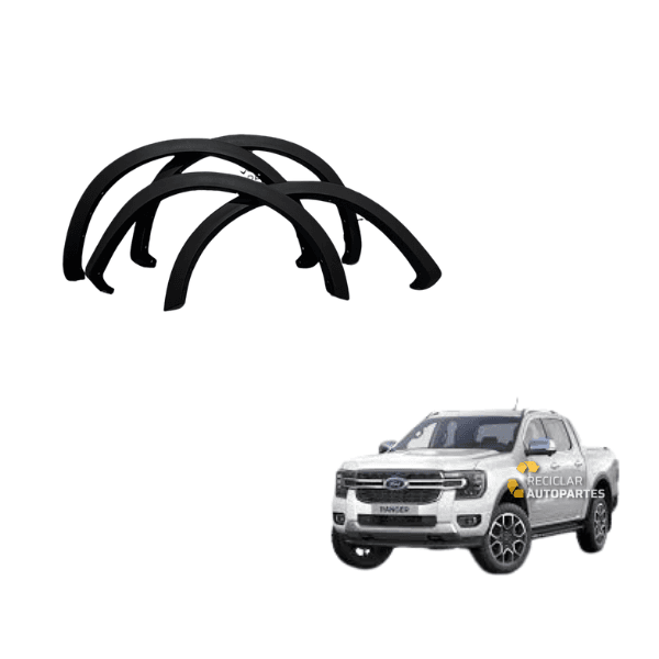 Juego de Fenders Molduras de Guardabarros Ford Ranger (Línea 2024+) - Kit Completo