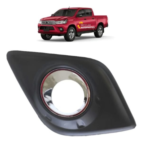 Rejilla Faro Auxiliar Toyota Hilux 2016-2019 CROMADA