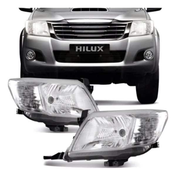 Óptica Toyota Hilux Izquierda 2012-2015 CROMADA