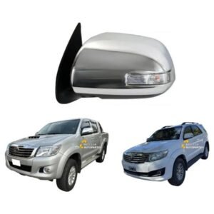 Espejo Eléctrico Izquierdo Toyota Hilux 2005-2015 Con Guiño Cromado 5 PINES